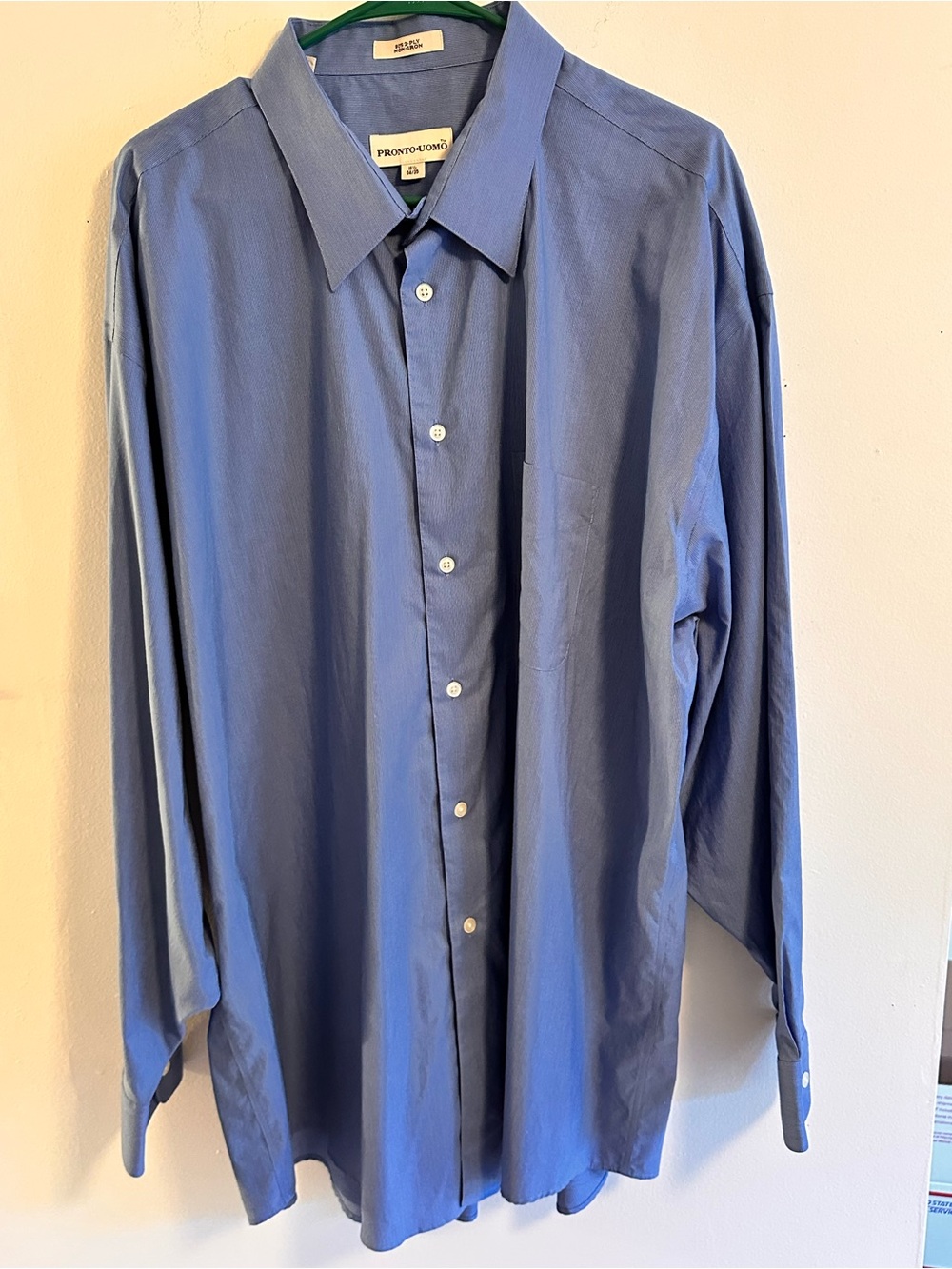 Pronto Uomo 18 1/2 34/35 100% Cotton
Non iron Shirt Casual Business Office